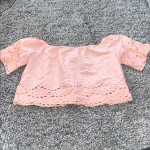 Off the shoulder crop top